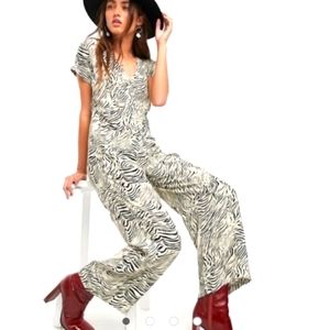 Anthropology Zebra Jumpsuit